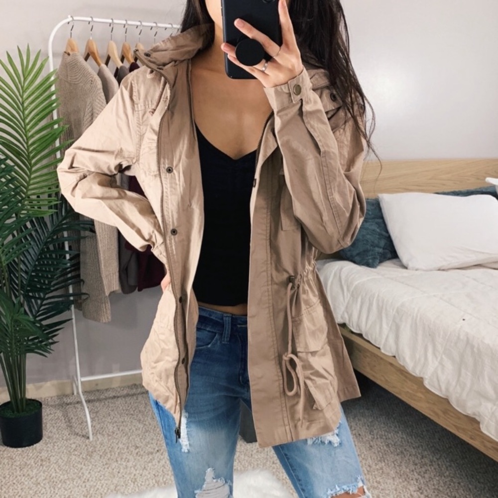 Khaki Tan Army Utility Jacket